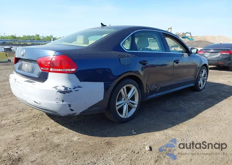2014 Volkswagen Passat 2.5L Se из США, поврежденный, VIN 1VWBP7A37EC012980